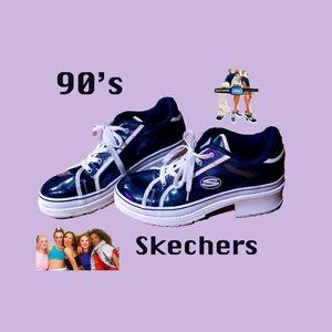 90's Skechers block heel sneakers